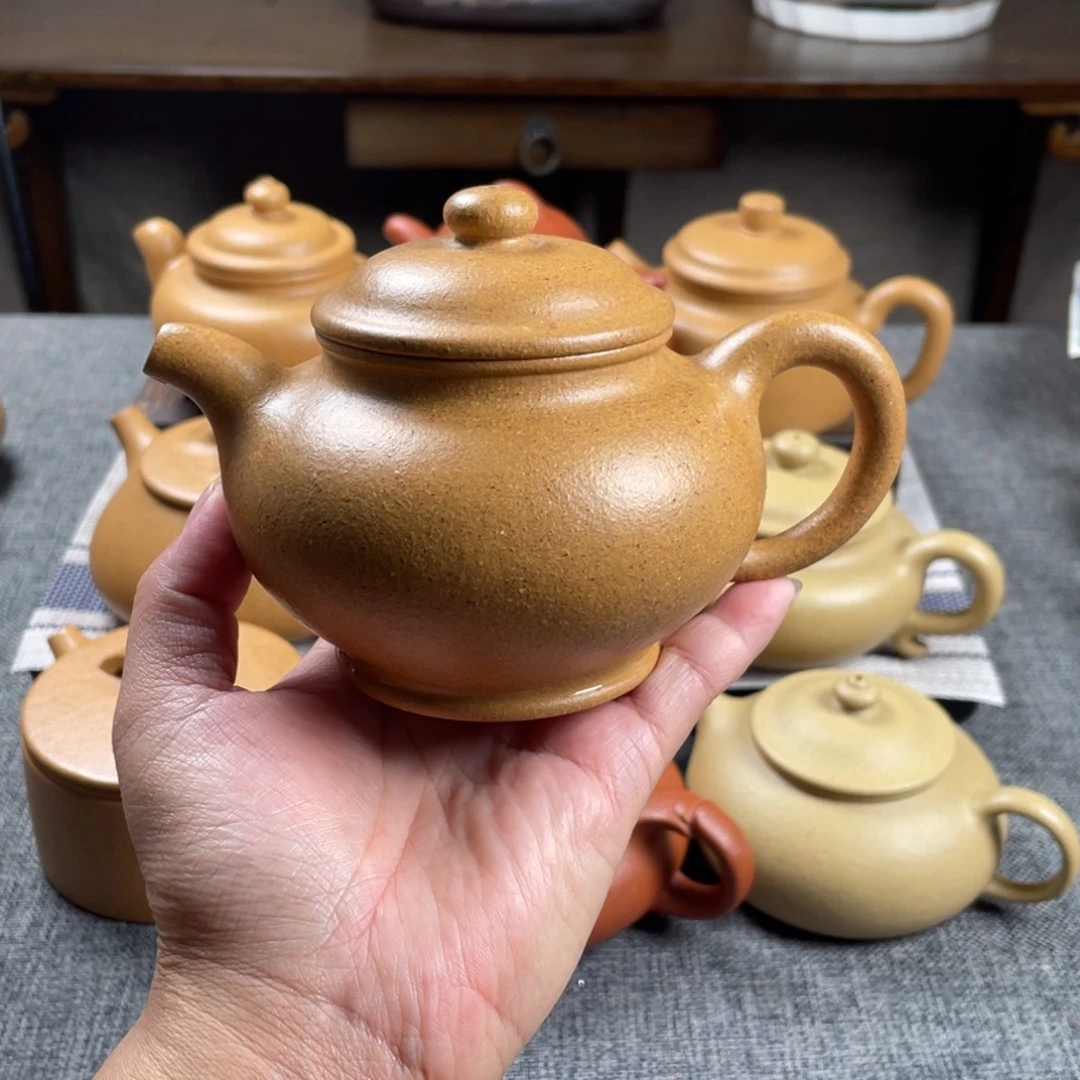 茶壶紫砂黄金段多只全手30目270