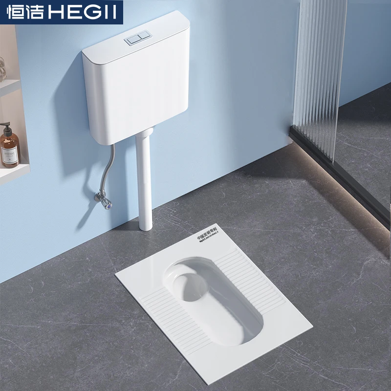 【1对1确认款式】Hegii/恒洁明装蹲便器大冲力水箱套装导流导压专利