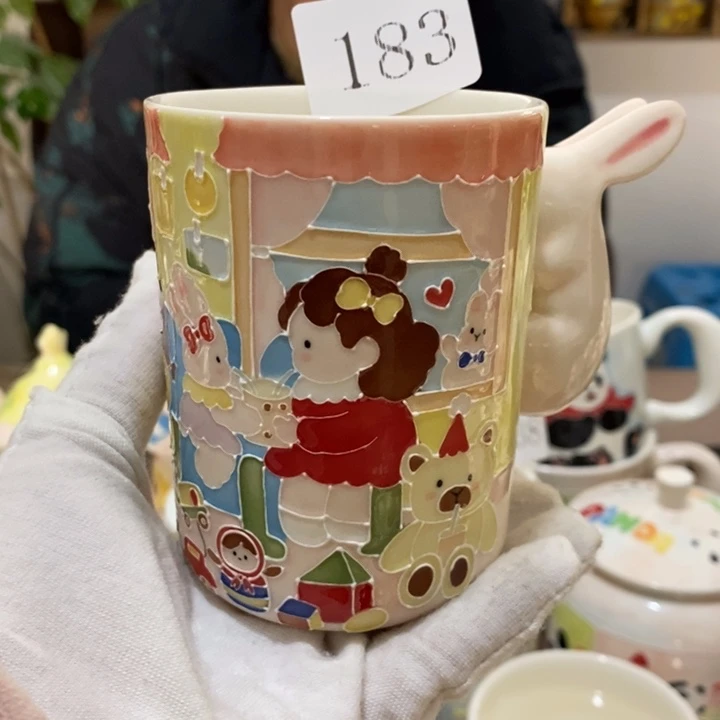 杯景德镇釉下彩手绘
