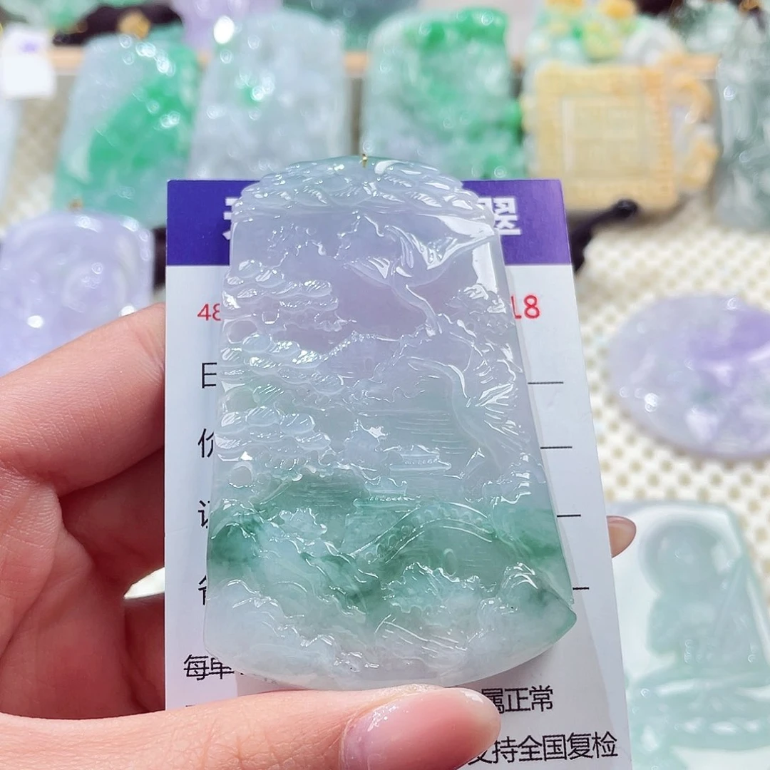 颈饰未镶嵌翡翠山水