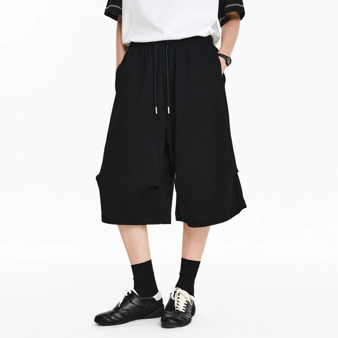 PCLP伞兵针织中裤国潮流直筒中裤休闲五分裤