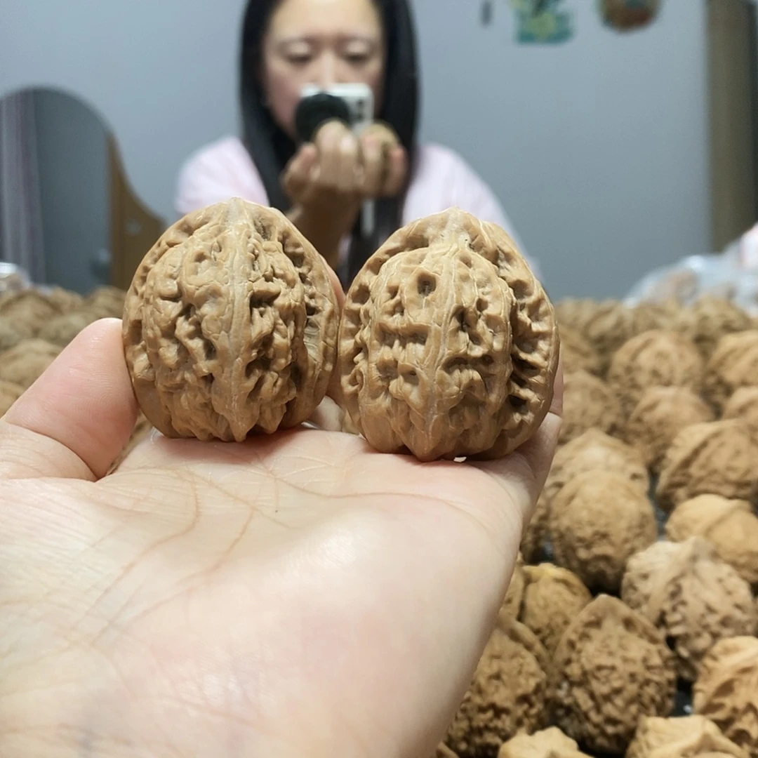 H***H吊坠文玩核桃红锦鲤37