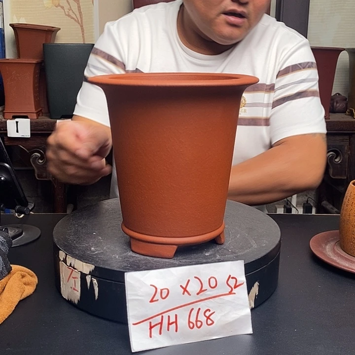 紫砂花盆货号一只HH668