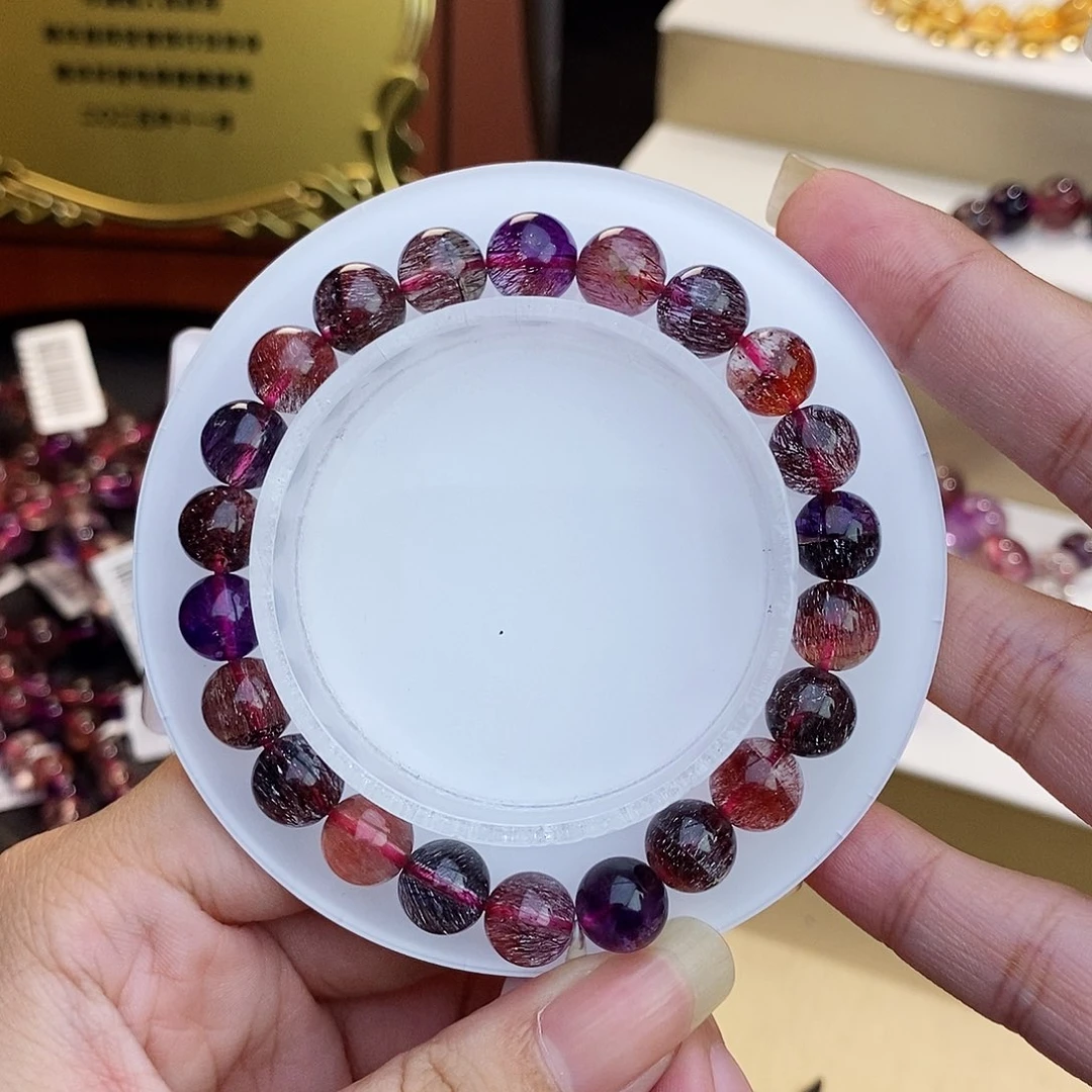 水晶手链未镶嵌黑加仑8