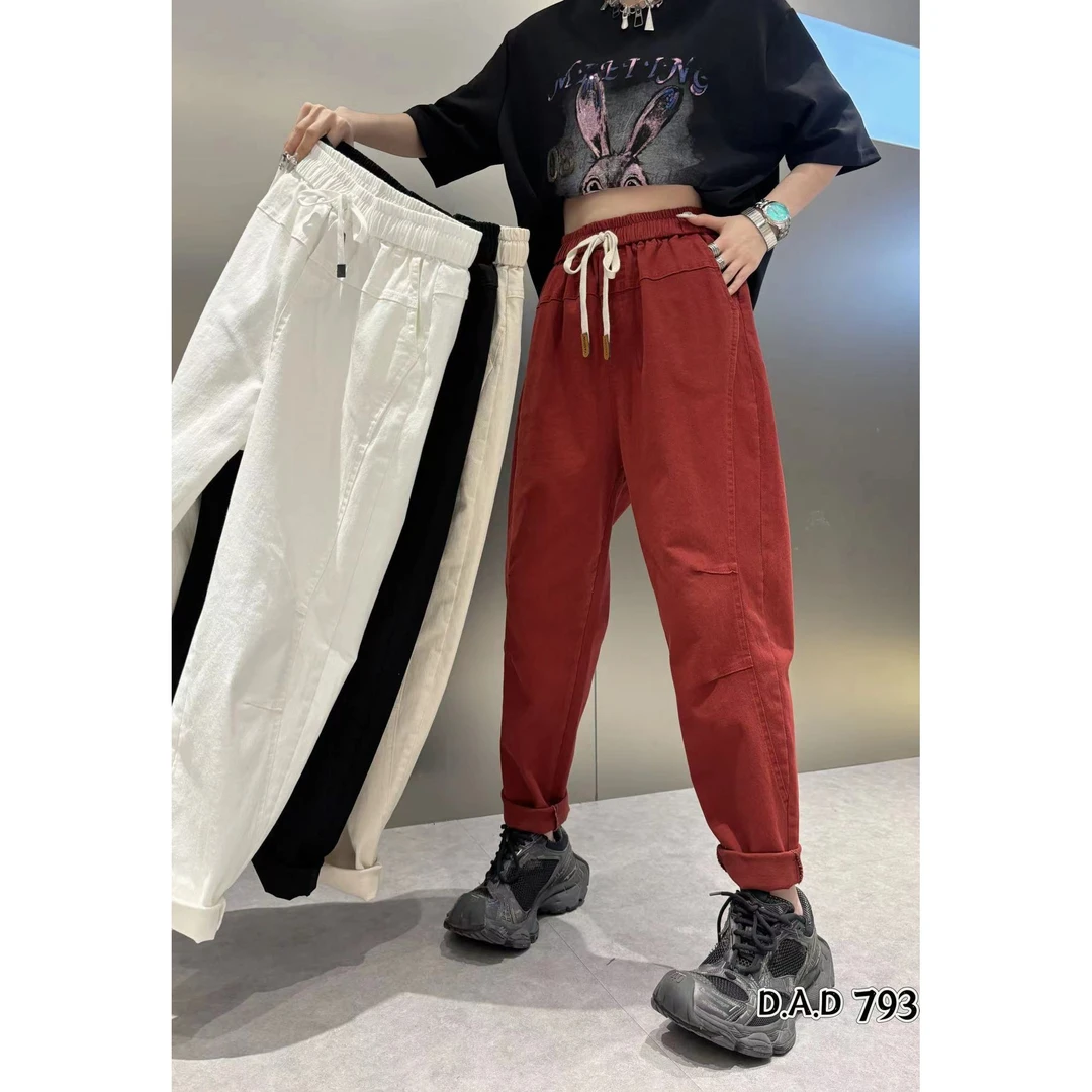 季公子大码显瘦新款宽松时尚水洗休闲老爹裤793