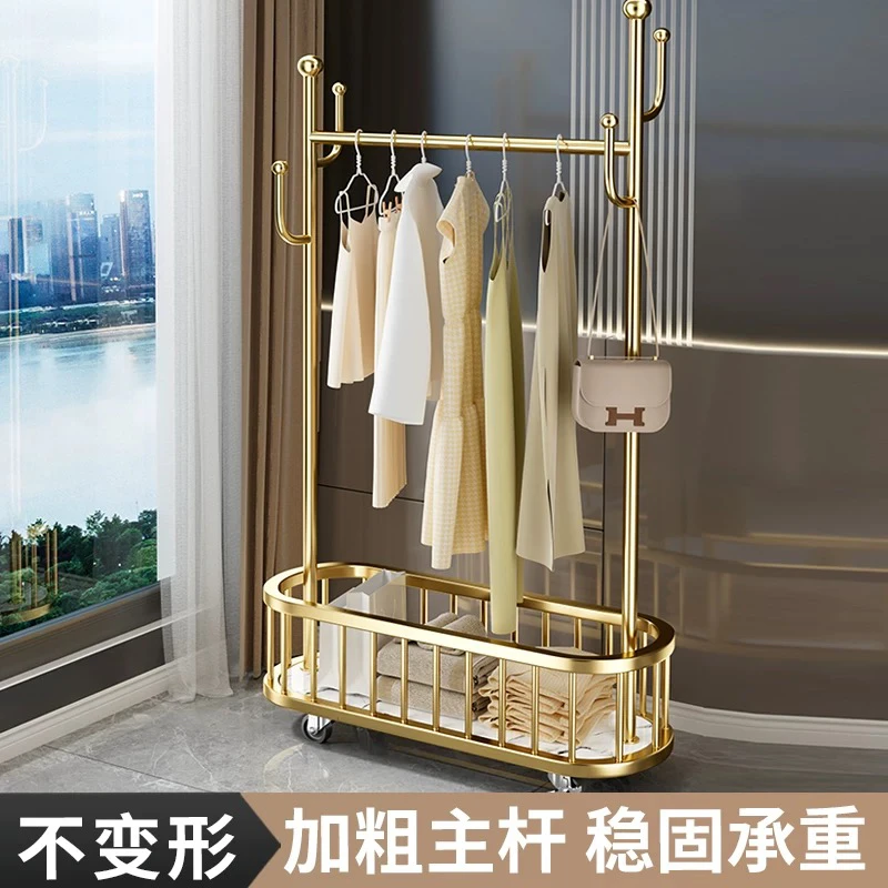 衣帽架可移动挂衣架家用落地衣架置物架轻奢卧室主卧架子晾衣架