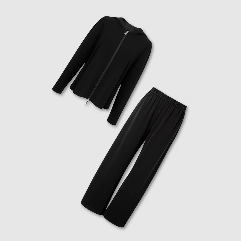 加大码女装胖MM2025春【显瘦魔法】 轻盈舒适高JI感休闲运动套装