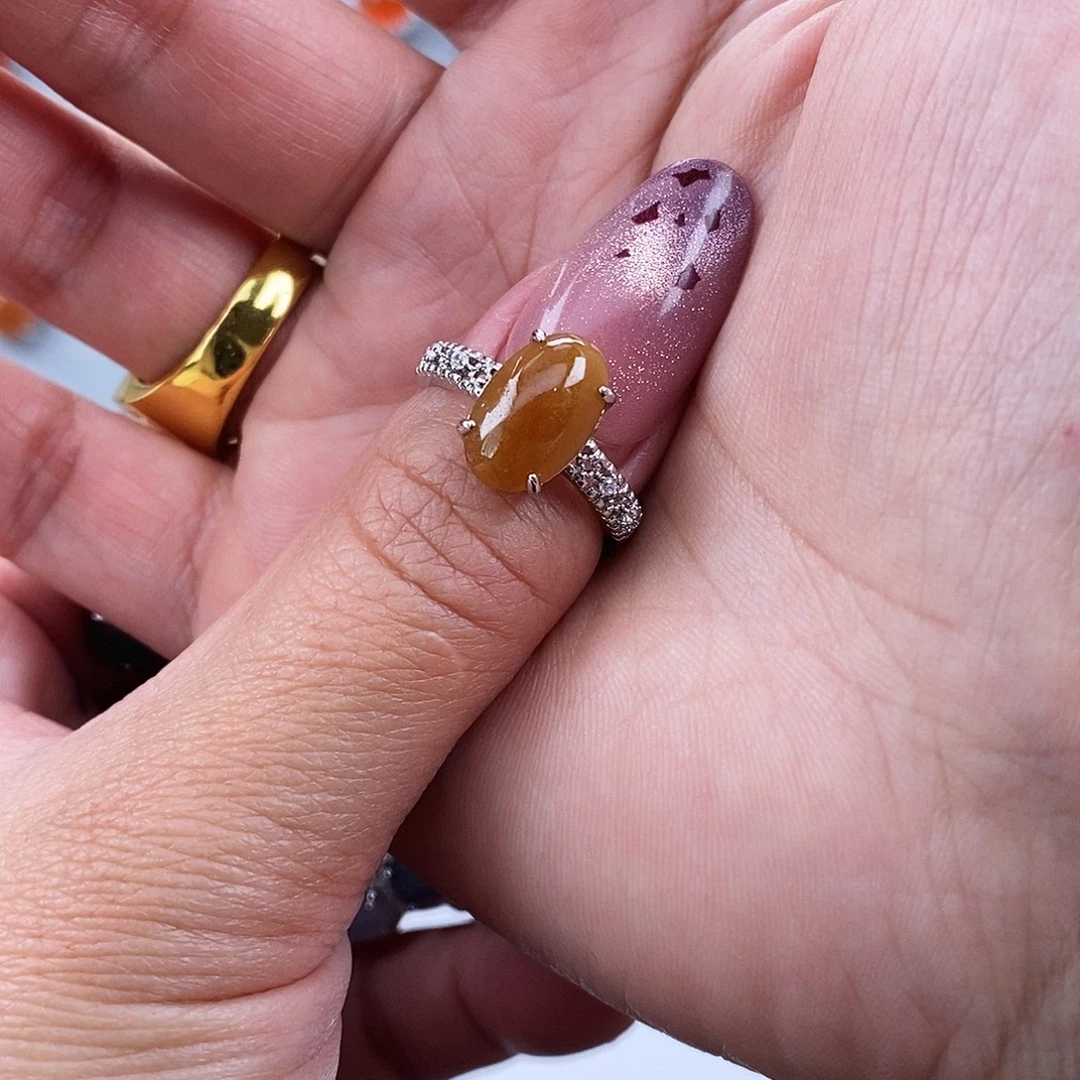 手***家翡翠未镶嵌戒指缅甸