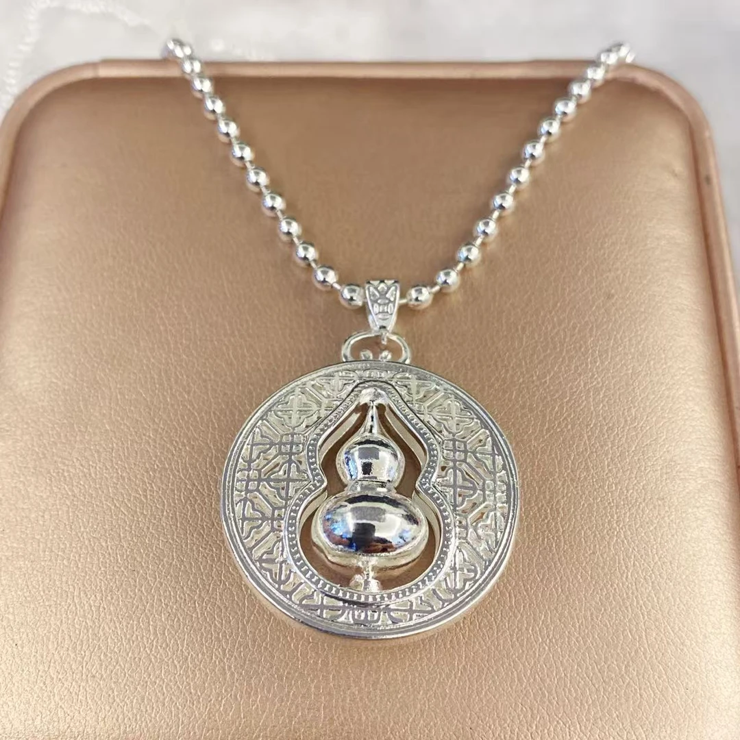 编号102 圆盘转动葫芦吊坠毛衣链 （无礼盒）