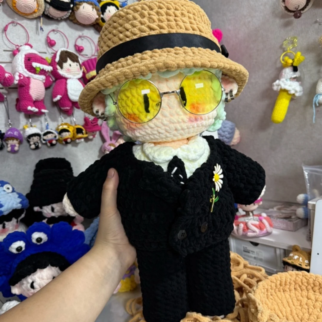 权志龙GD大娃40～45厘米手工钩织玩偶成品