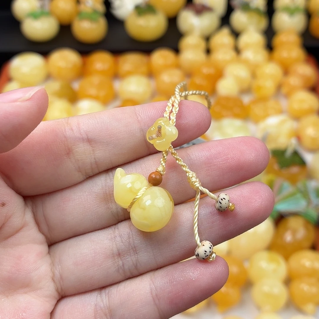 蜜蜡未镶嵌毛衣链蜜蜡