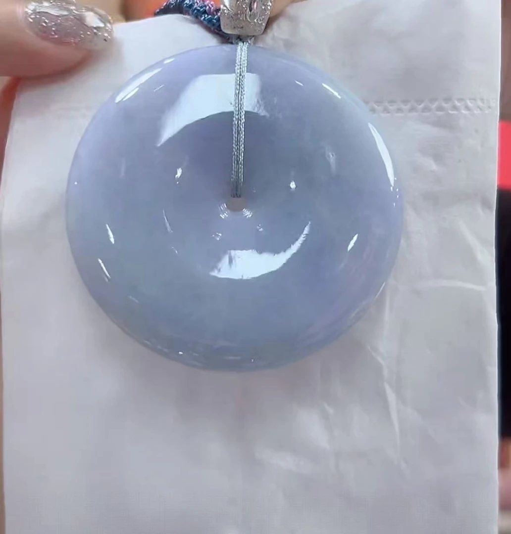 天然翡翠A货平安扣（多样性发货只发一个）宽高45-55厚5-8送绳