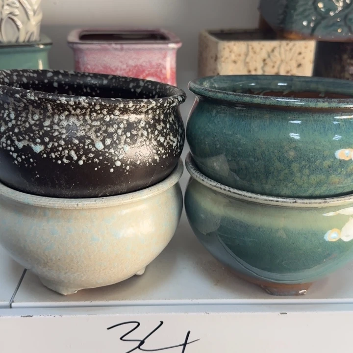 紫砂花盆口15高10，1111112