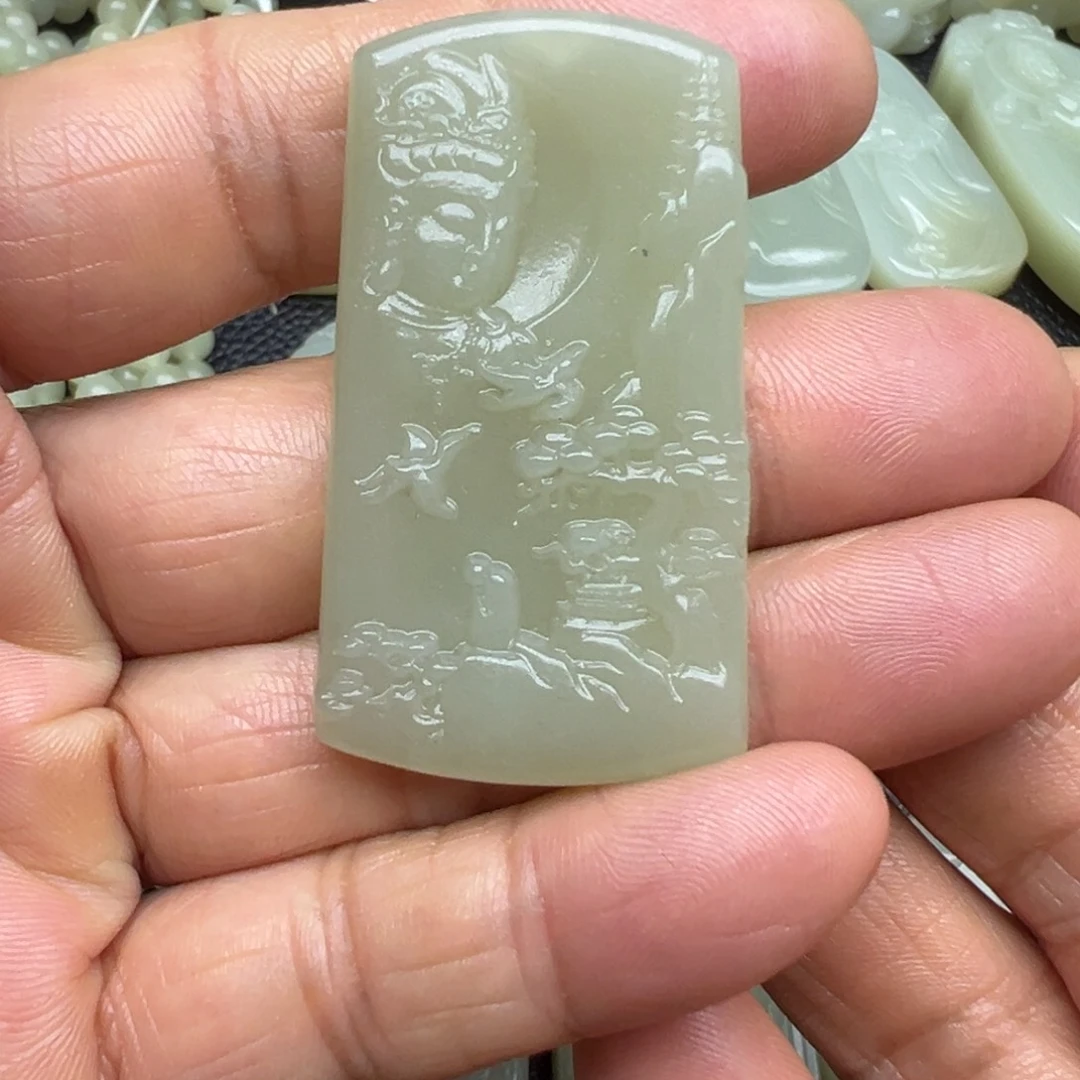 和田玉（糖玉）未镶嵌吊坠(不含链)