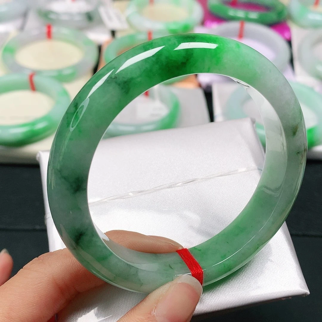 翡翠手镯未镶嵌天然翡翠手镯56