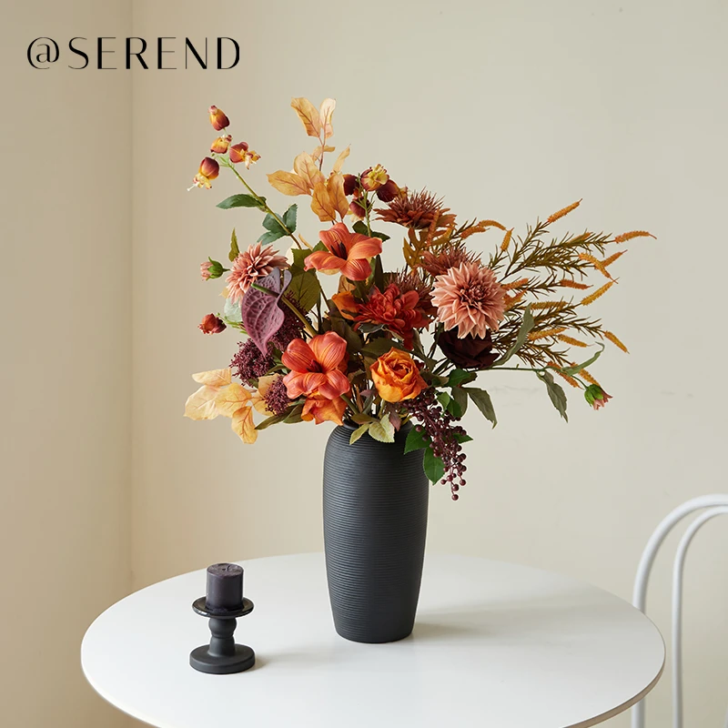 山间集氛围感客厅玄关餐桌卧室床头柜仿真花假花花束装饰摆设摆件