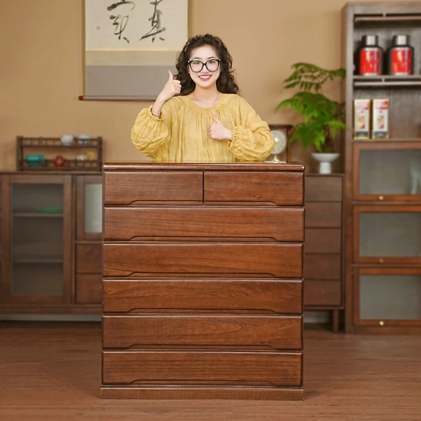 【纯实木七斗柜】斗柜落地网红家具实用（高105cm长90cm深40cm）