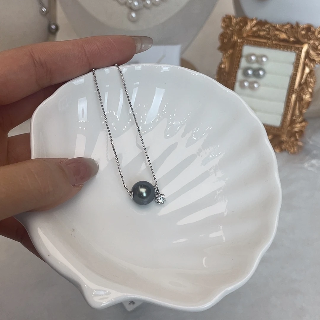 颈饰银S925镶嵌海水珍珠