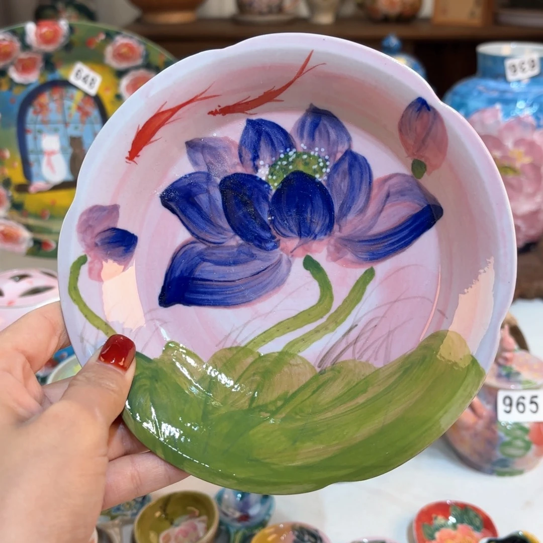 景德镇手绘高温釉下彩陶瓷茶具