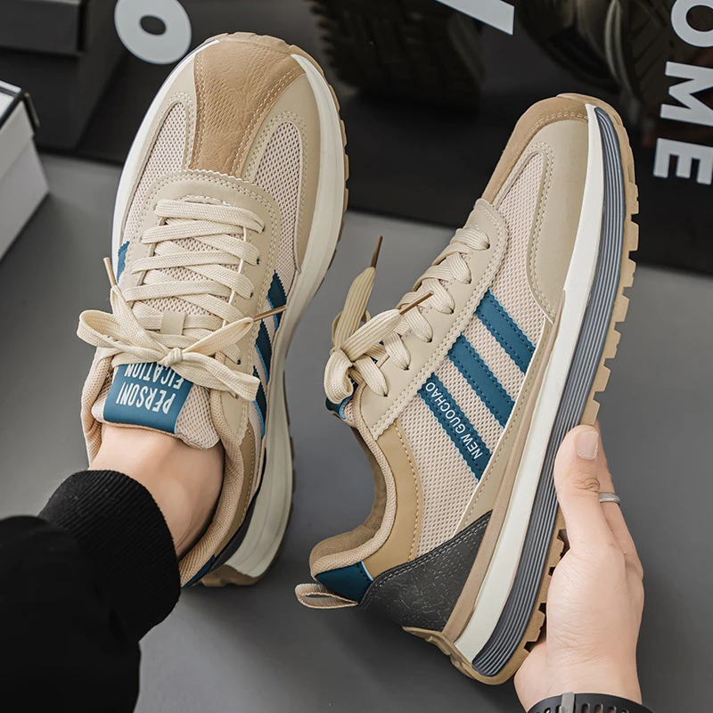 男鞋2025夏季新款网面老爹增高休闲运动软底跑步潮鞋运动鞋男鞋子