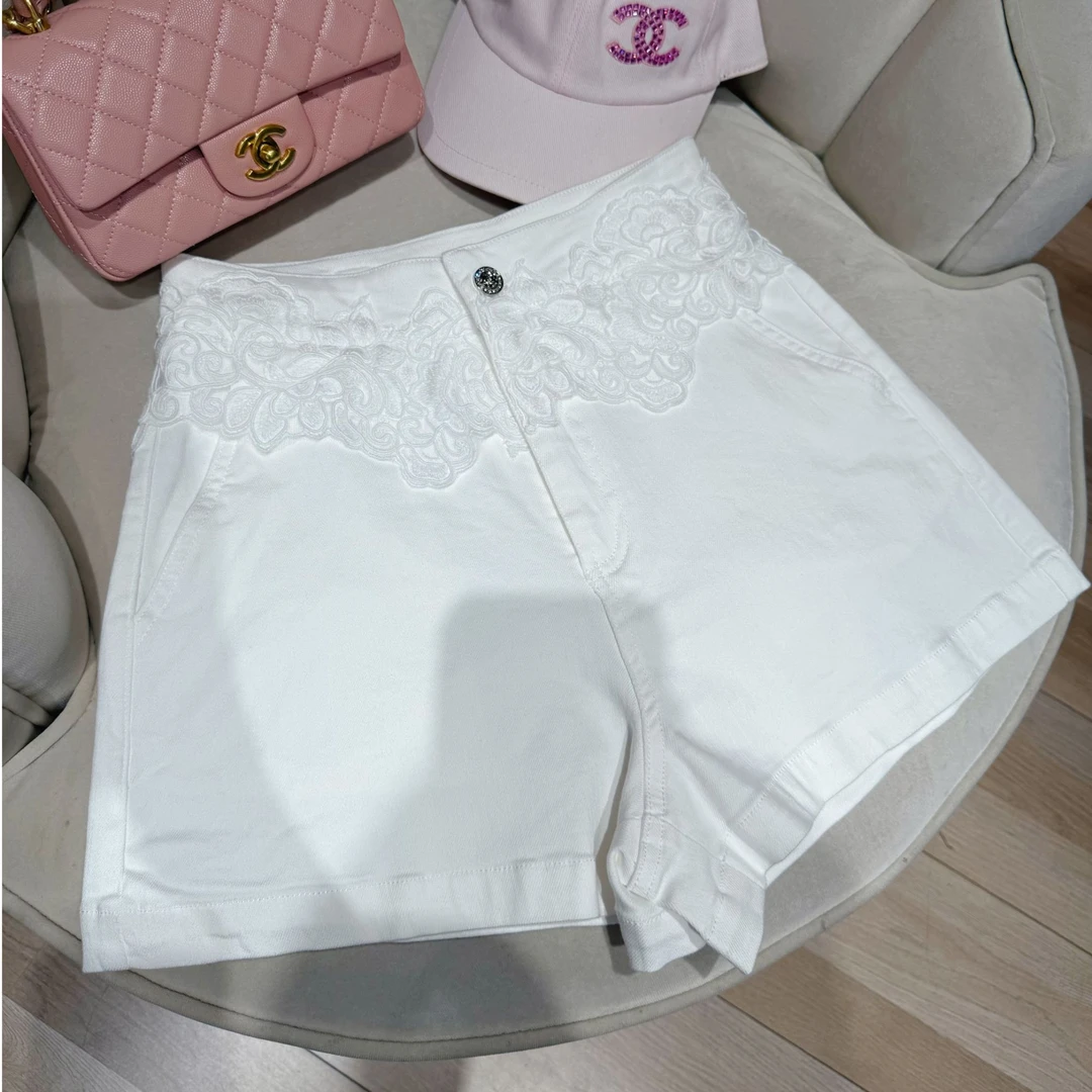 拼接薄款短裤百搭女士修身夏季高腰显瘦