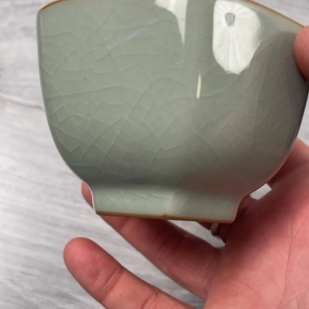 杯素胎六方杯微瑕的的