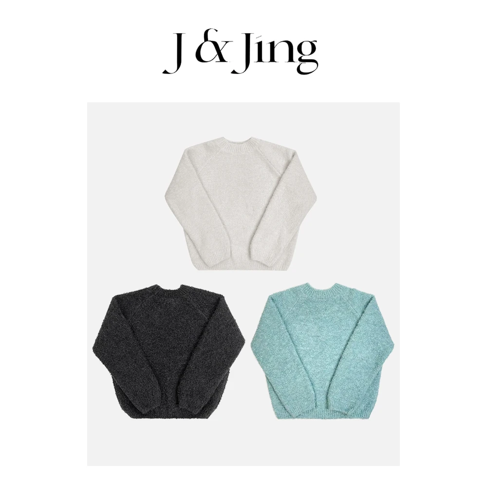 J&Jing-「轻轻绒语」-秋冬季宽松百搭舒适显瘦保暖毛衣MD8507