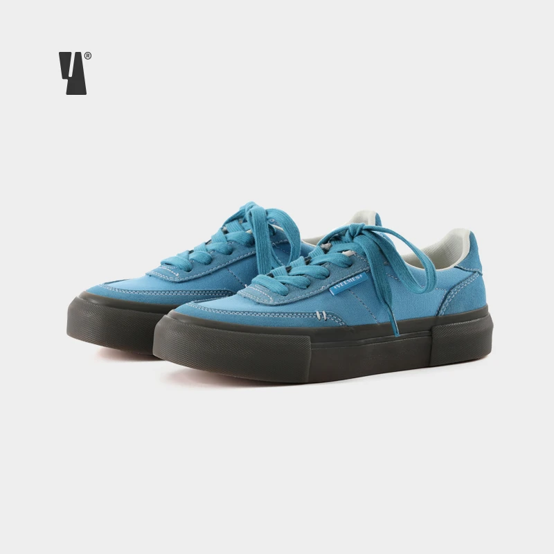 VEEMES240B小闪电板鞋蓝色流光风休闲帆布鞋情侣运动鞋百搭早秋潮