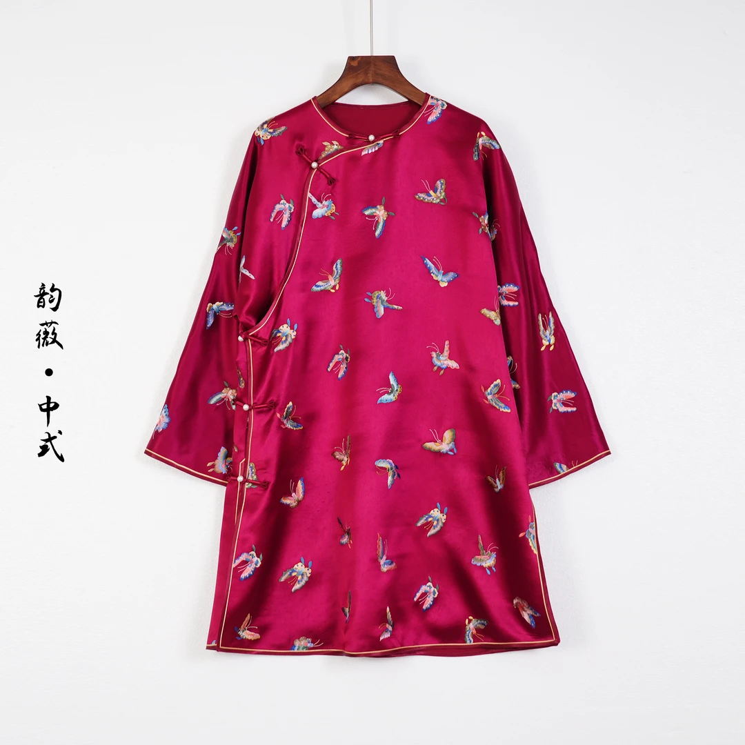 女士上衣中国风传统国风中式百蝶百搭太太服T25010109