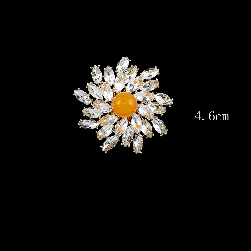 【拾柒推荐】ML185-高档黄珠花朵领针轻奢