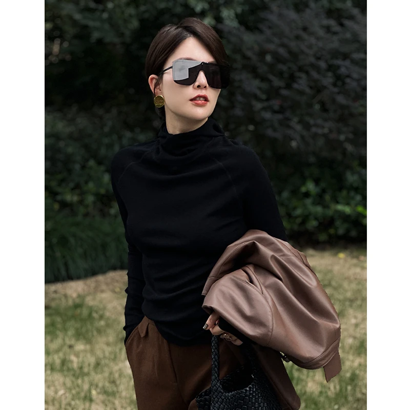 JING运动韩版套头打底帽衫76220纯色长袖上衣连帽网红绵羊毛百搭