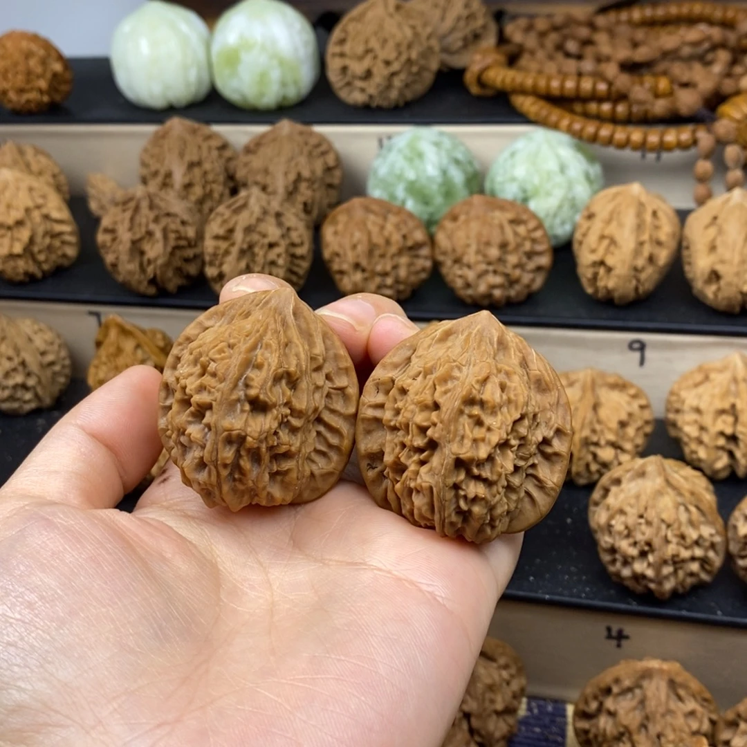 今***吗文玩核桃把件野麻38