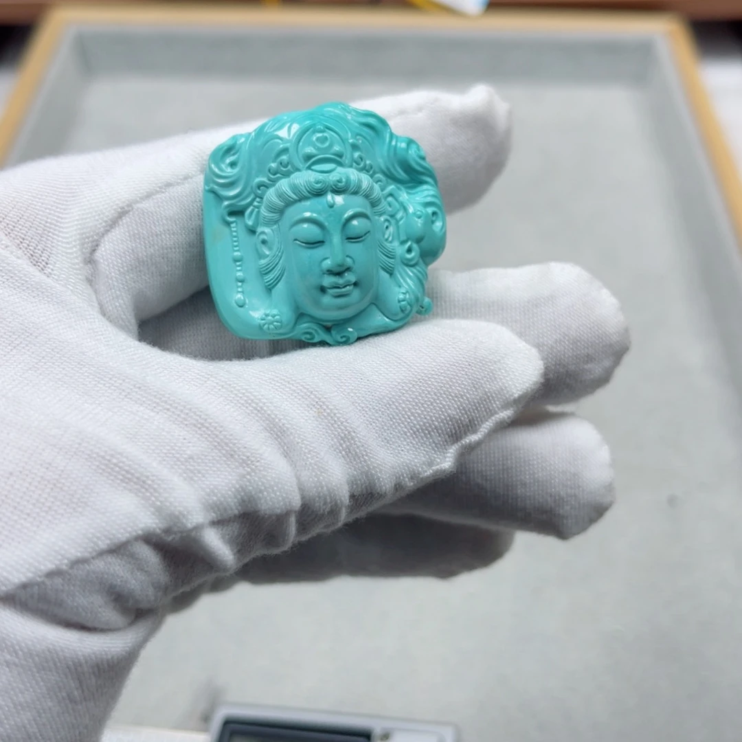 绿松石未镶嵌挂件