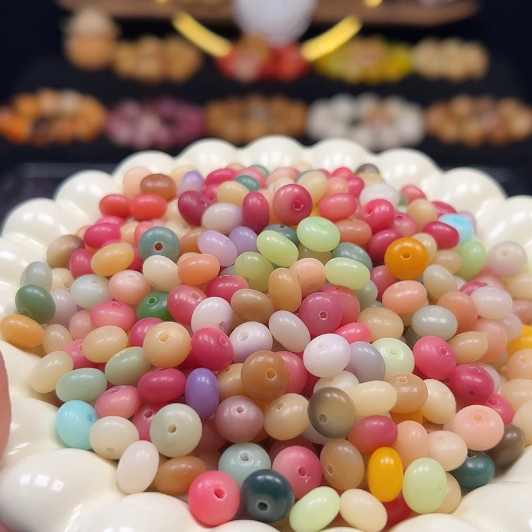 手串菩提根/象牙果微瑕卡9多彩算盘500颗