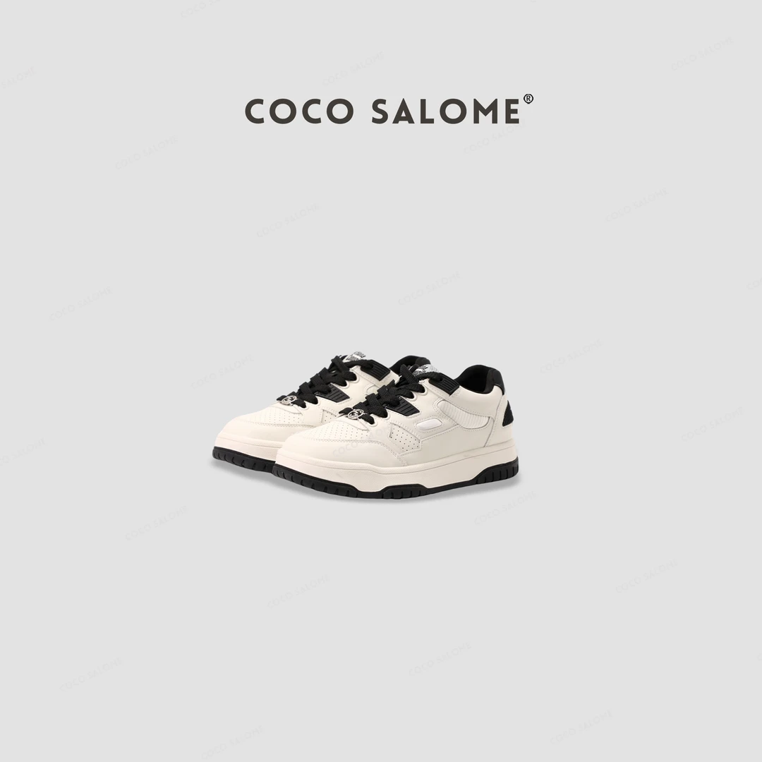 COCOSALOME韩版休闲鞋2024年冬季新款百搭板鞋 跟高3.5CM 5582