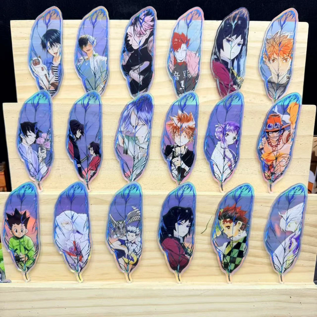 【羽毛镭射挂件拆拆】高颜值亚克力羽毛镭射挂件无料礼物diy