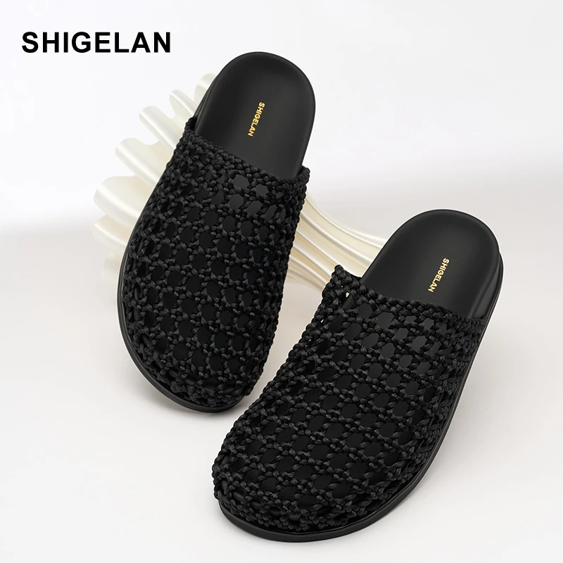 诗歌兰25春夏款手工编织镂空复古时髦百搭网红风勃肯鞋5032-71