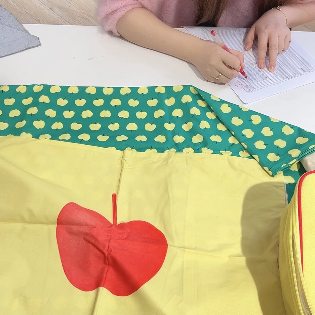 棉呼叫果果苹果床笠三件套150*215