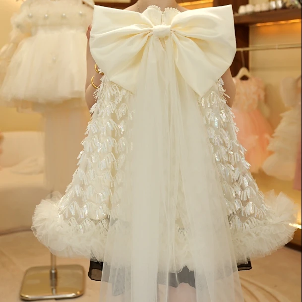 2025春夏季新款儿童公主裙女童亮片连衣裙礼服蓬蓬纱裙演出服时尚