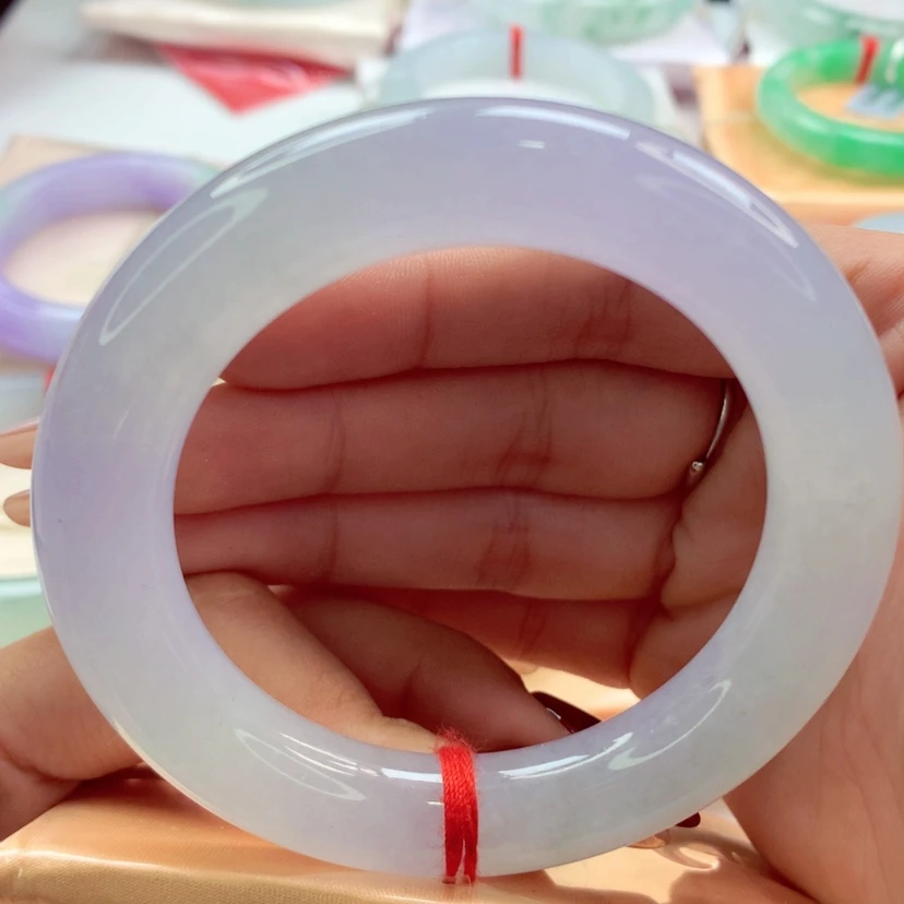 【闪购商品】翡翠手镯(圆镯)未镶嵌师妹六位数品质冰胶紫