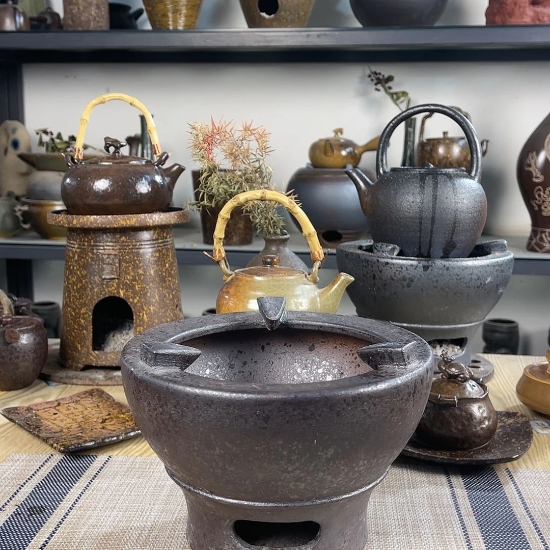 壶紫砂粗陶实用炭炉