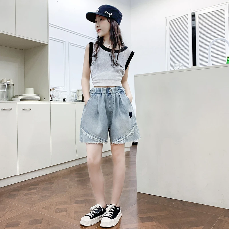 女童牛仔短裤夏季2025新款儿童热裤韩版女孩大童夏装薄款裤子外穿