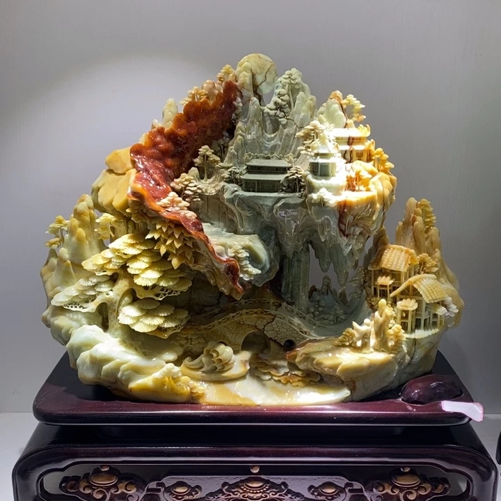 未镶嵌蛇纹石玉（覆膜）珠宝奇石