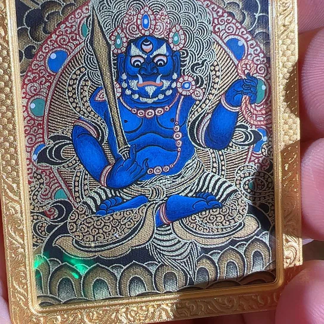 ****·吊坠热贡手绘不动明王