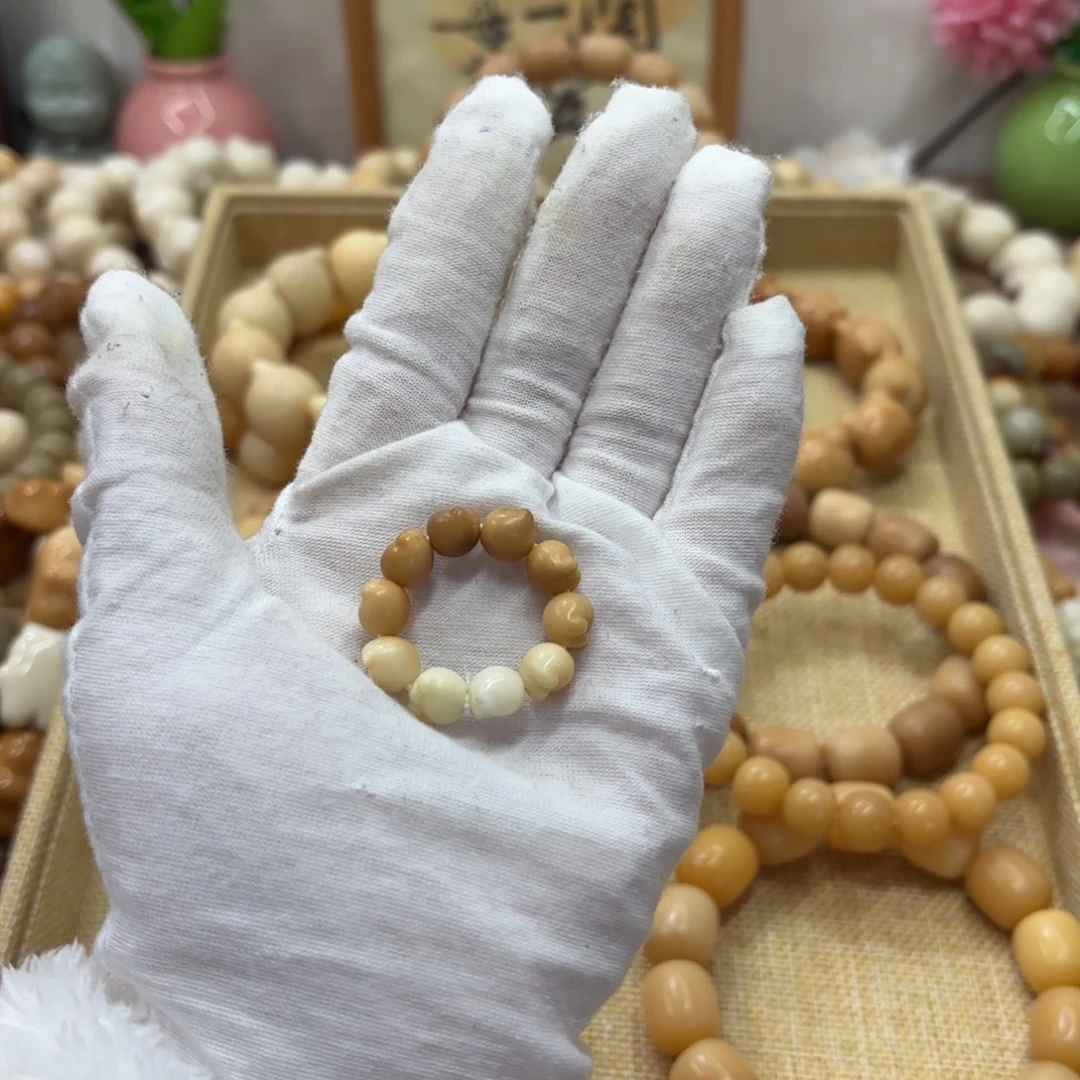 菩提根/象牙果吊坠8+干磨牙果渐变猫爪跑环977