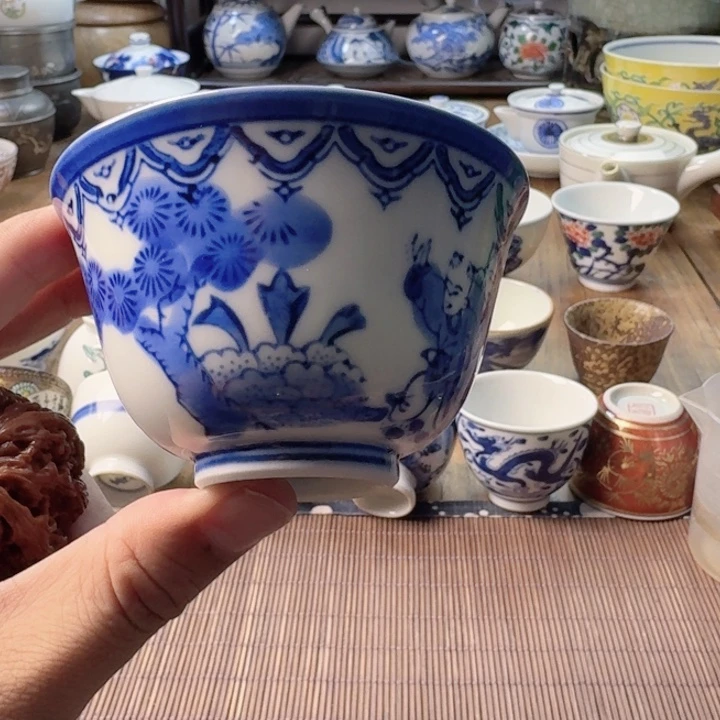 青花瓷器杯子茶具