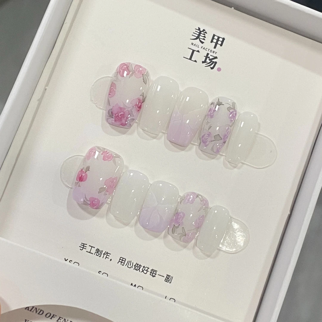 高货体验【名族小碎花】-纯手工穿戴甲（送工具包）碎冰冰