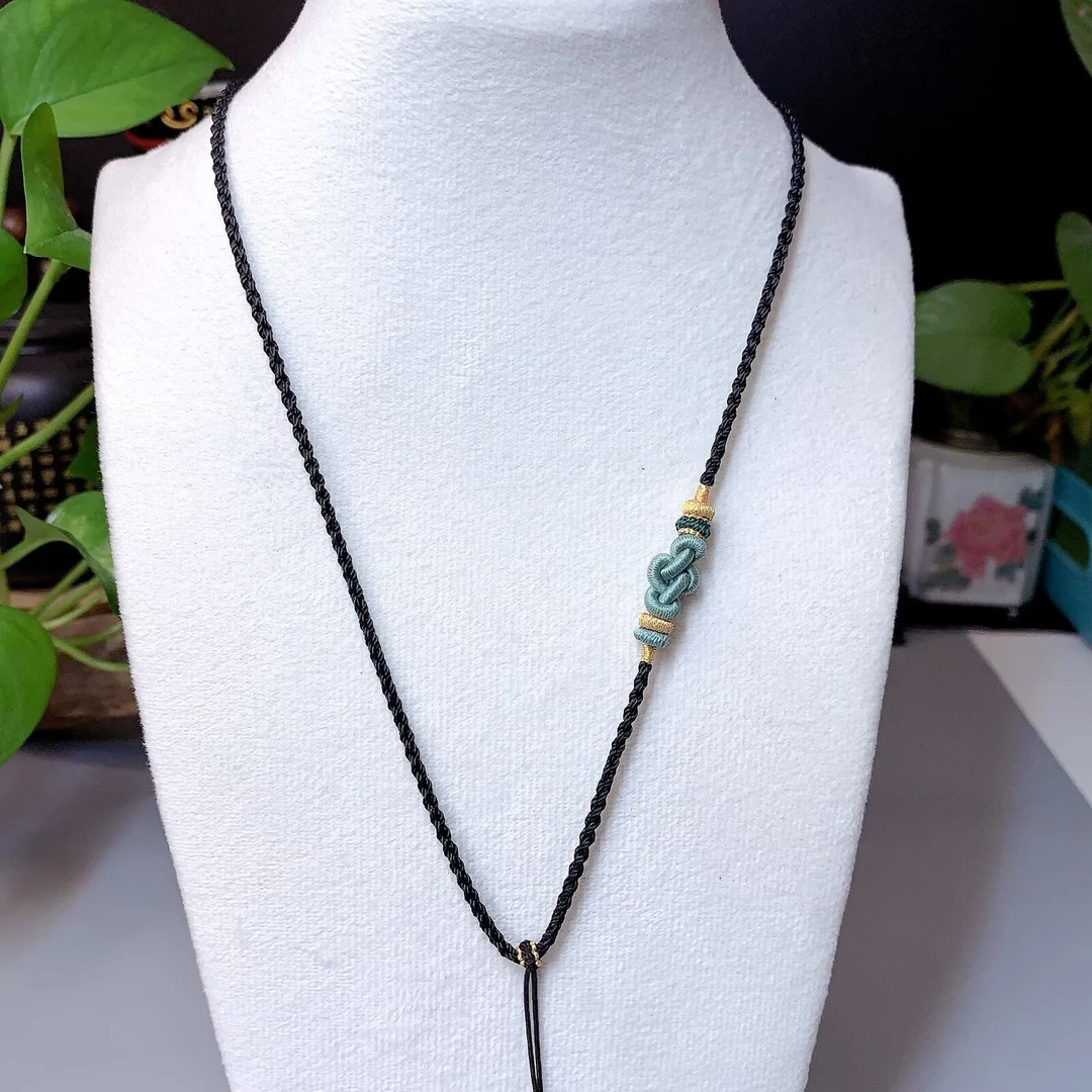 纯手工编如意结项链绳 挂坠绳 绳粗1.8mm 绳长66cm 长短可调节