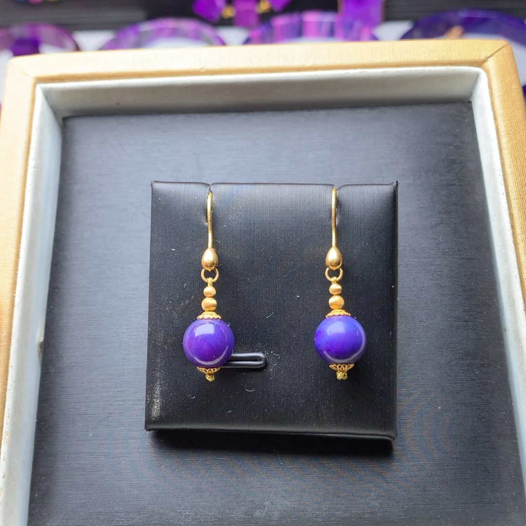 苏纪石（舒俱来）18K金镶嵌耳坠