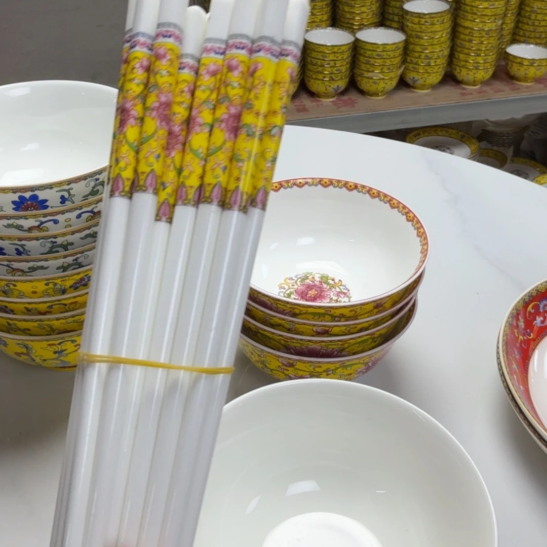 陶摆件景德镇珐琅彩餐具